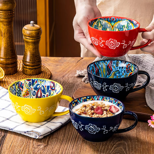 Bohemian Bloom – Handcrafted Ceramic Mug