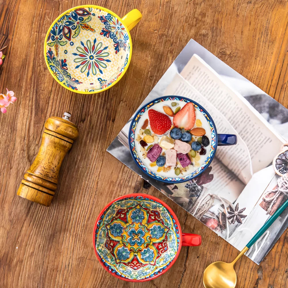 Bohemian Bloom – Handcrafted Ceramic Mug